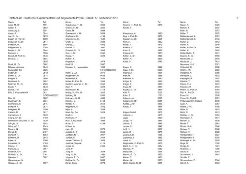 t-liste-k - Institut für Experimentelle und Angewandte Physik