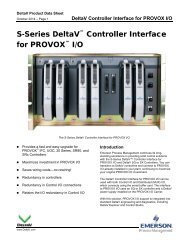 S-Series DeltaV Controller Interface for PROVOX I/O