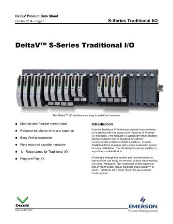 DeltaV S-Series Traditional I/O
