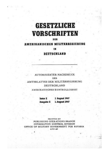 Alliierter Kontrollrat - Gesetzliche Vorschriften - Ausgabe D (1947-08-01)