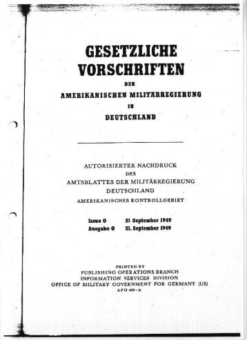 Alliierter Kontrollrat - Gesetzliche Vorschriften - Ausgabe O (1949-09-21, 80 S., Scan)