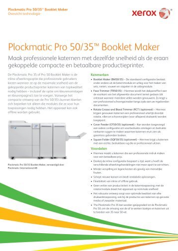 Plockmatic Pro 50/35 Booklet Maker