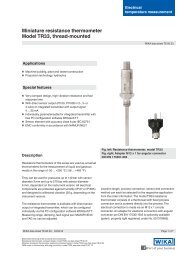 Miniature resistance thermometer Model TR33 thread-mounted