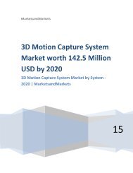 3D Motion Capture System Market by System - 2020 | MarketsandMarkets