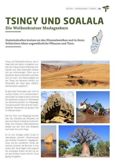 Reisen nach Madagaskar und in die Welt - PRIORI Katalog 2014