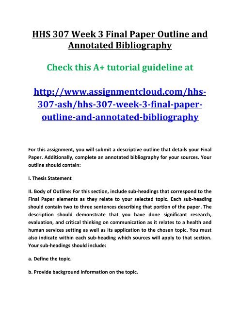 term paper bibliography