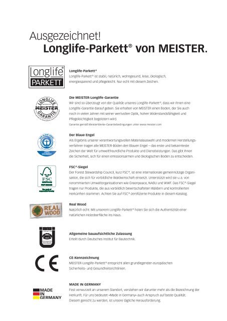 Meister Werke Longlife-Parkett 