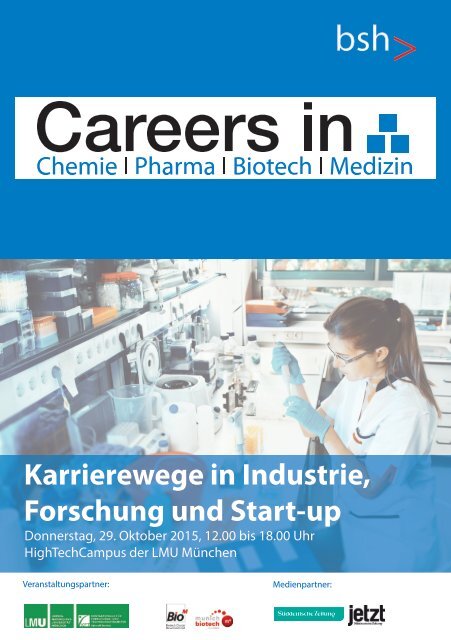 Careers in Chemie, Pharma, Biotech und Medizin 2015