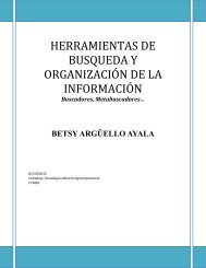 HERRAMIENTAS DE BUSQUEDA Y ORGANIZACIÓN DE LA INFORMACIÓN