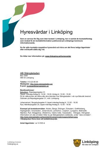 Hyresvärdar i Linköping