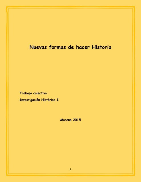 2015 Formas de hacer Historia