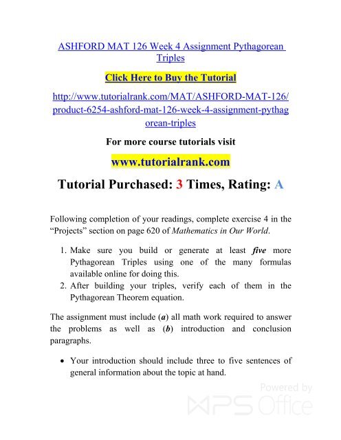 Mat 126 Ash Courses Tutorialrank