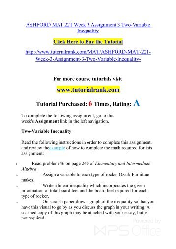 MAT 221 ASH Courses /TutorialRank