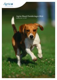 Agria Hund Forsikringsvilkår