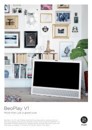 BeoPlay V1 - Product Sheet_Apr15