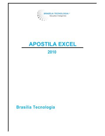 Apostila Excel 2010 Brasília Tecnologia
