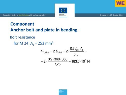 Bolts welds column base