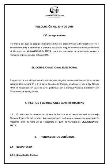 1 HECHOS Y ACTUACIONES ADMINISTRATIVAS 2 FUNDAMENTOS JURÍDICOS