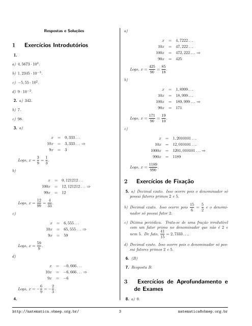 Exercicios notação cientifica