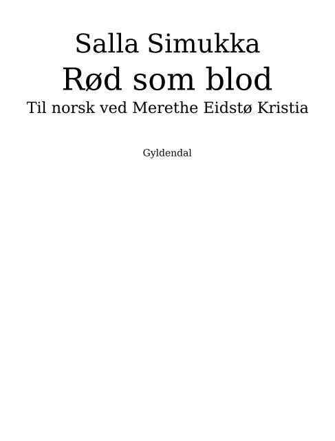 Rød som blod