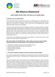 M8 Alliance Statement