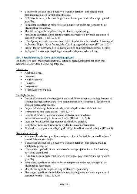 studieordningen for kemi - Det Natur- og Biovidenskabelige ...