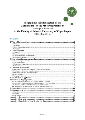 Curriculum for MSc in Landscape Architecture - Det Natur ...