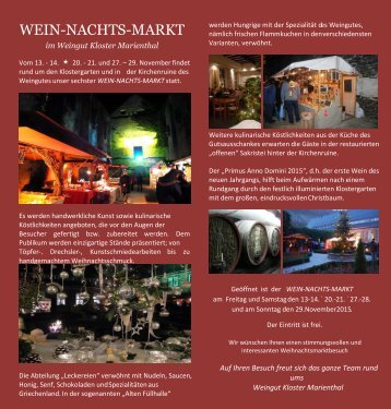 Wein-Nachts-Markt Marienthal 2015