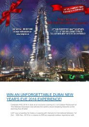 WIN AN UNFORGETTABLE DUBAI NEW YEAR'S EVE 2016 EXPERIENCE!