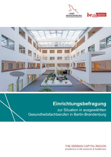 Einrichtungsbefragung zur Situation in ausgewählten Gesundheitsfachberufen in Berlin-Brandenburg