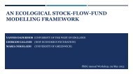 AN ECOLOGICAL STOCK-FLOW-FUND MODELLING FRAMEWORK