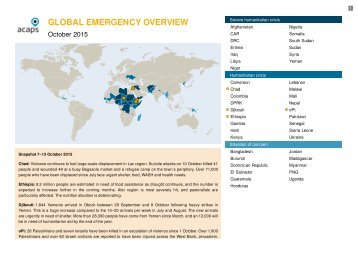 GLOBAL EMERGENCY OVERVIEW