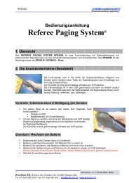 Referee Paging System® - Ervocom - Communications Systems