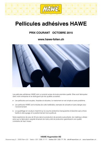Pellicules adhésives HAWE