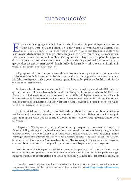 LA ÉPOCA DE LAS INDEPENDENCIAS HISPANOAMÉRICA 1806-1830