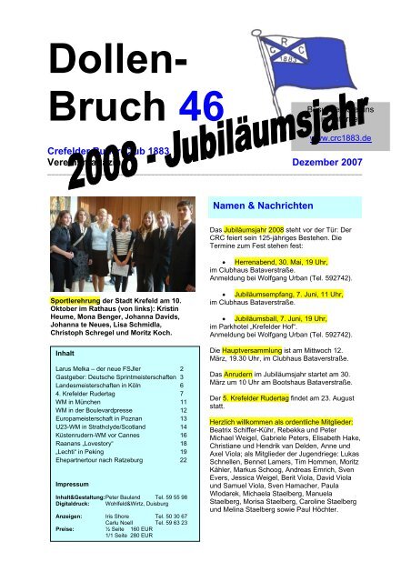 Dollen- Bruch 46 - Crefelder Ruder-Club 1883 eV
