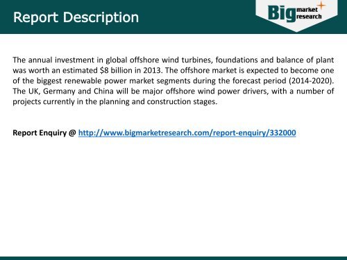 Offshore Wind Turbines and Foundations Market : Key Growth Factors, Trends,  Size, Demand and Opportunities 2020