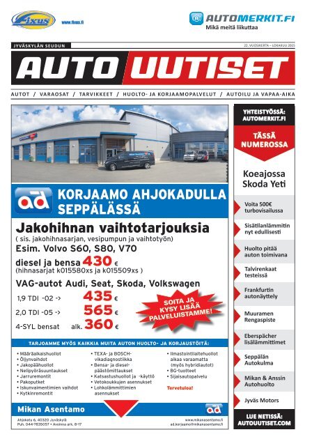 Jyväskylän seudun Autouutiset 14.102015