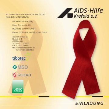 EINLADUNG AIDS-Hilfe Krefeld eV - AIDS-Hilfe NRW e.V.