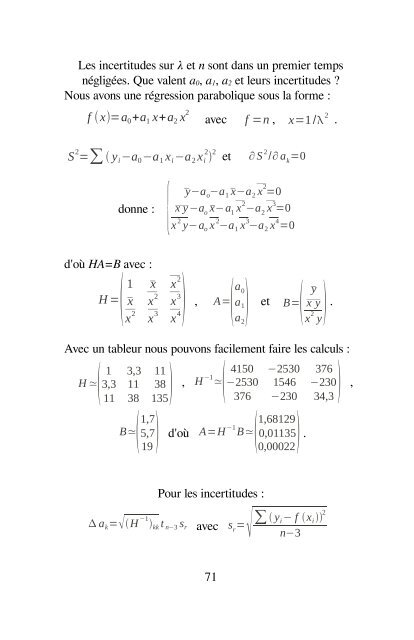 Calcul d'incertitudes