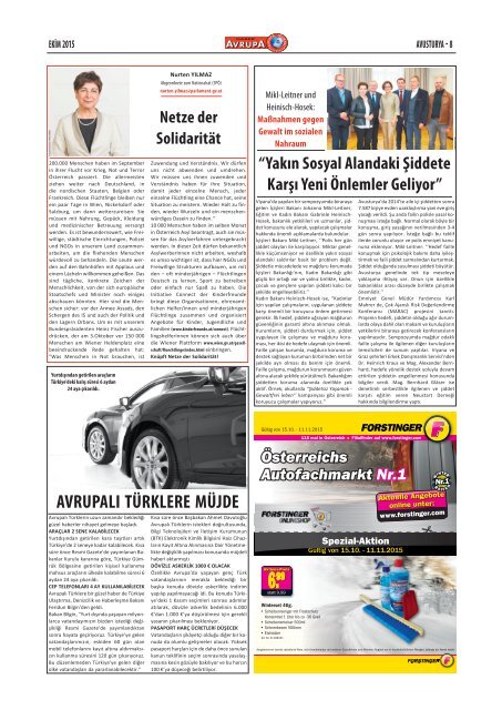 EUROPA JOURNAL - HABER AVRUPA OKTOBER 2015