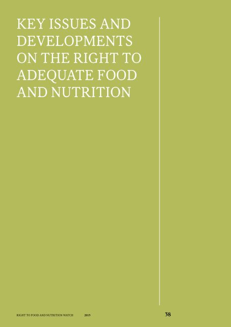 RIGHT TO FOOD AND NUTRITION WATCH