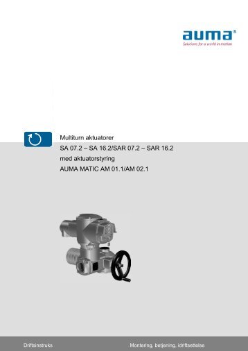 Multiturn aktuatorer SA 07.2 â SA 16.2/SAR 07.2 â SAR 16.2 ...