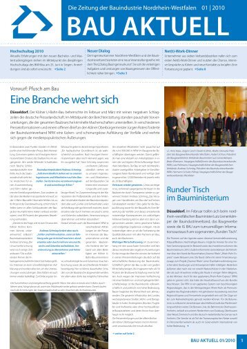 2 Bau aktuell 01/2010 - Die Bauindustrie NRW