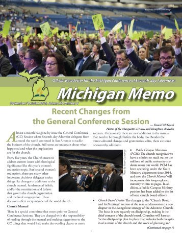 Michigan Memo 2015 09 10