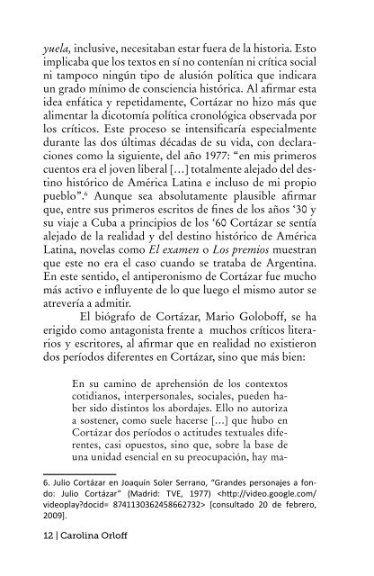 La construcción de lo político en Julio Cortázar