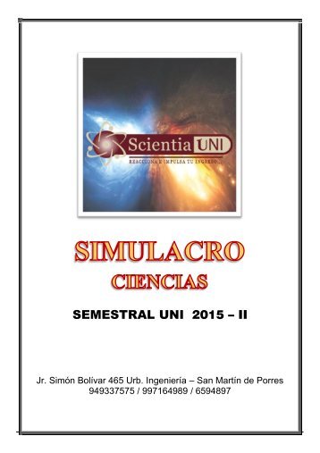 SIMULACRO 01  - CIENCIAS