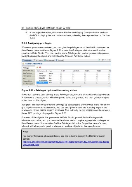 Getting Started with IBM Data Studio for DB2