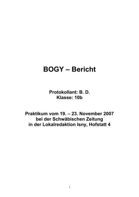 BOGY – Bericht - Gymnasium Isny