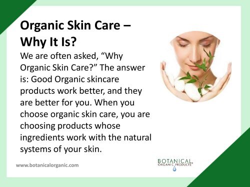 Organic Beauty Products Online - Choose Botanical Organic!